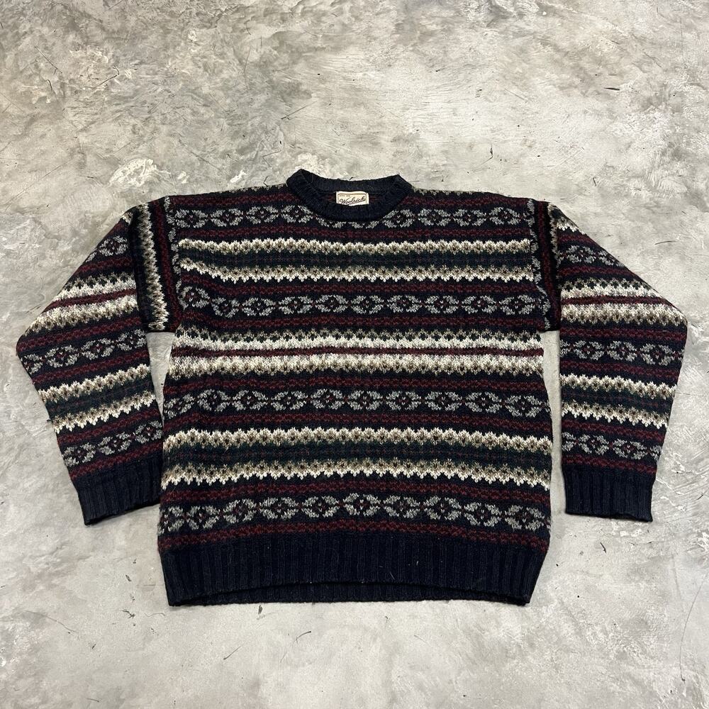 Vintage Woolrich Made in Mexico Multi Fair Isle Native Sweater Size Medium